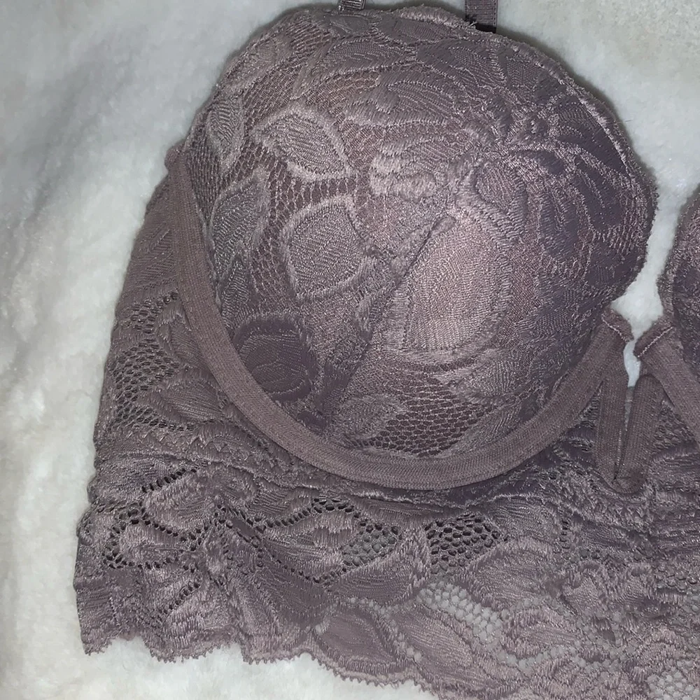 🇺🇸🎆 MARILYN MONROE Soft Lavender Light Lift Lace Bra NWT 34C - Picture 4 of 9
